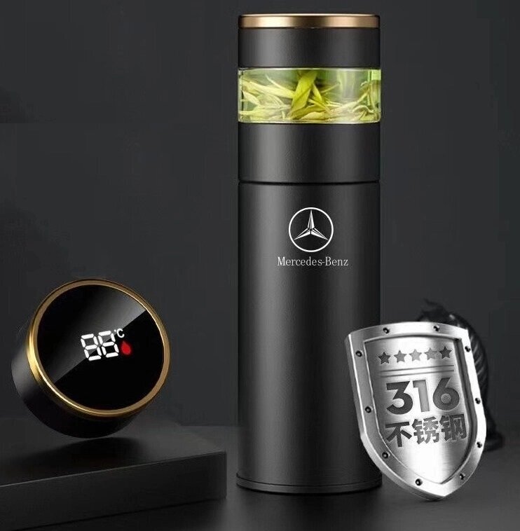 Термос із заварником Mercedes Smart Tea Mug 450 мл від компанії Інтернет-магазин "Компот" - фото 1