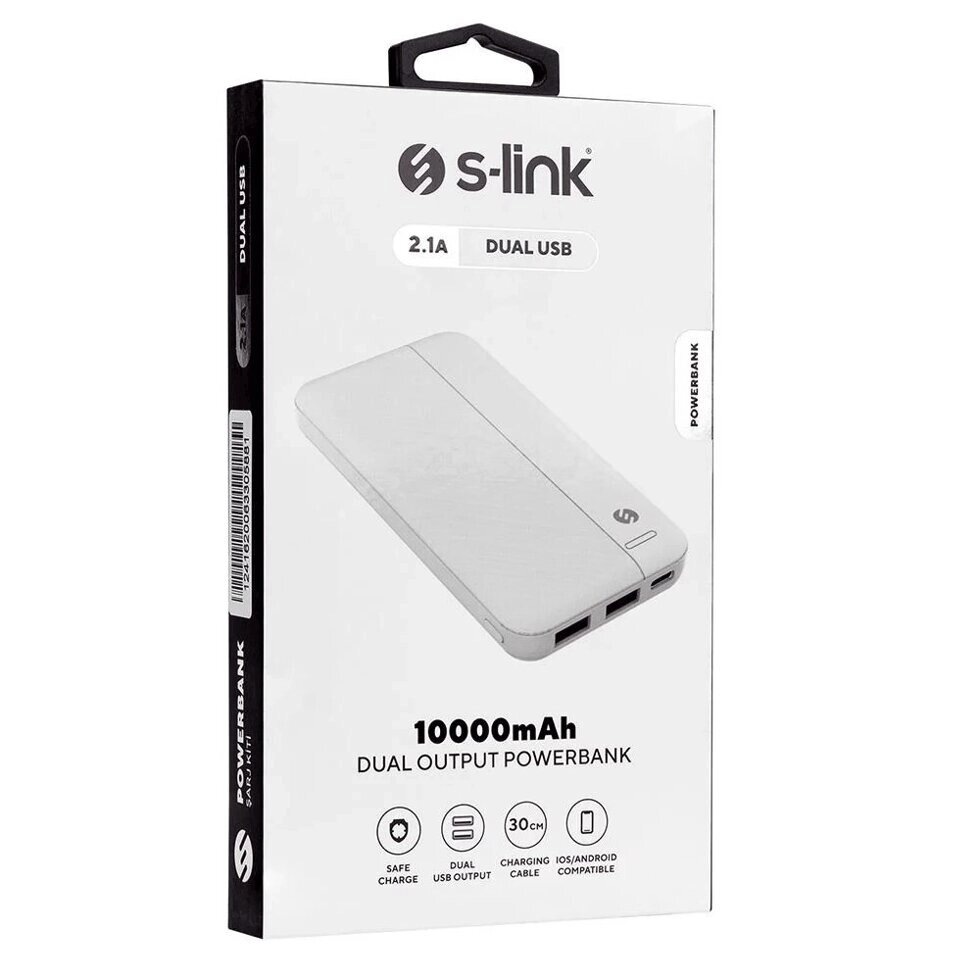 Зовнішній акумулятор Power Bank S-Link 10000mAh від компанії Інтернет-магазин "Компот" - фото 1