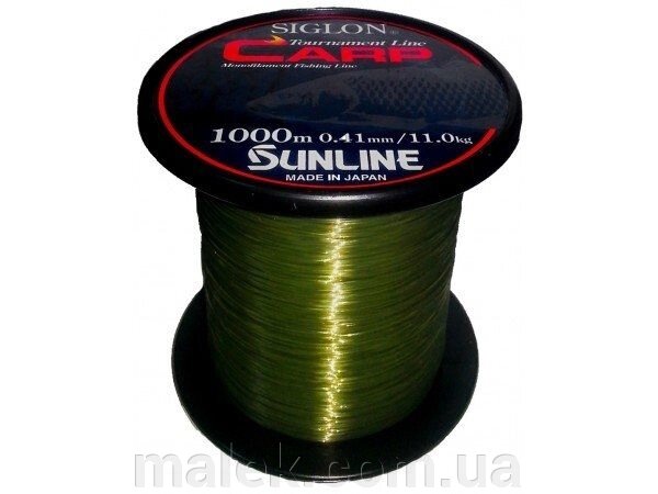 Карпова волосінь Sunline SIGLON CARP 1000м (зел) 0.41мм від компанії Мальок - фото 1