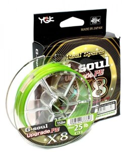Шнур YGK G-Soul X8 Upgrade 150m # 1.2 / 25lb салатовий