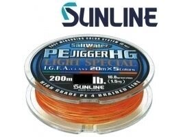 Шнур Sunline PE JIGGER HG Light Special 200м 0.165мм 16LB
