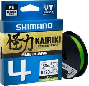 Шнури Shimano Kairiki 4 PE (Mantis Green)