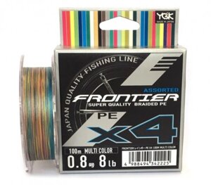 Шнур YGK Frontier Assorted X4 100m # 1.5 / 15Lb Multicolor