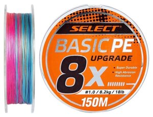 Шнур Select Basic PE 8x 150m (мульти.) # 0.8 / 0.12mm 14LB / 6kg