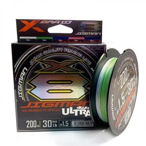 Шнур X-Braid Super Jigman Ultra X8 200m #2.0/0.235mm 35Lb/15.87kg