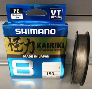 Шнур SHIMANO KAIRIKI 8 PE Steel Gray 150m 0.13mm 8,2kg
