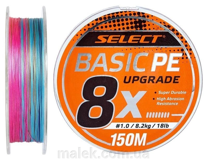 Шнур Select Basic PE 8x 150m (мульти.) # 1.0 / 0.14mm 18LB / 8.2kg від компанії Мальок - фото 1