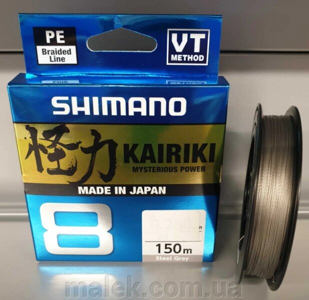 Шнур SHIMANO KAIRIKI 8 PE Steel Gray 150m 0.06mm 5,3kg від компанії Мальок - фото 1