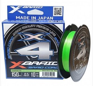 Шнур X-Braid Braid Cord X4 150m # 0.8 / 0.148mm 14lb / 6.3kg