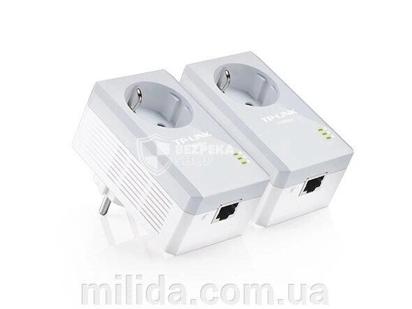 Адаптер Powerline TP-LINK TL-PA4010PKIT 2PK AV600 1xFE розетка від компанії інтернет-магазин "_Міліда_" - фото 1