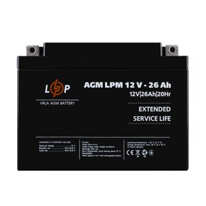 Акумулятор AGM LPM 12V - 26 ah