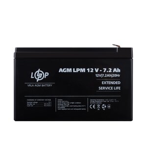 Акумулятор AGM LPM 12V - 7.2 ah