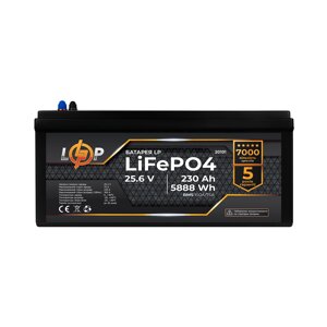 Акумулятор LP lifepo4 24V (25,6V) - 230 ah (5888wh) (BMS 150A/75A) пластик