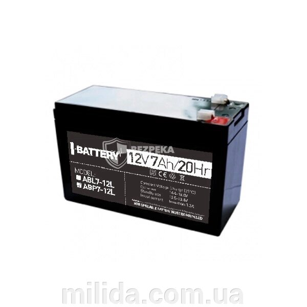 Акумулятор 12В 7 Ач для ДБЖ I-Battery ABP7-12L від компанії інтернет-магазин "_Міліда_" - фото 1