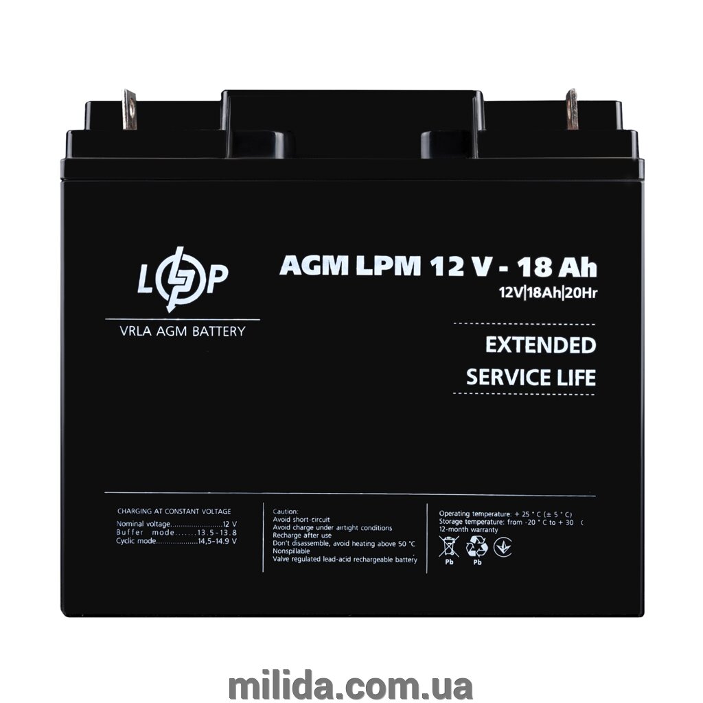 Акумулятор AGM LPM 12V - 18 Ah для Mercedes від компанії інтернет-магазин "_Міліда_" - фото 1