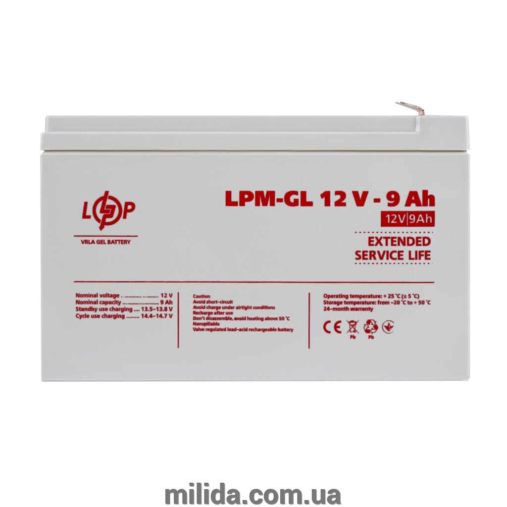 Акумулятор гелевий LPM-GL 12V - 9 Ah від компанії інтернет-магазин "_Міліда_" - фото 1