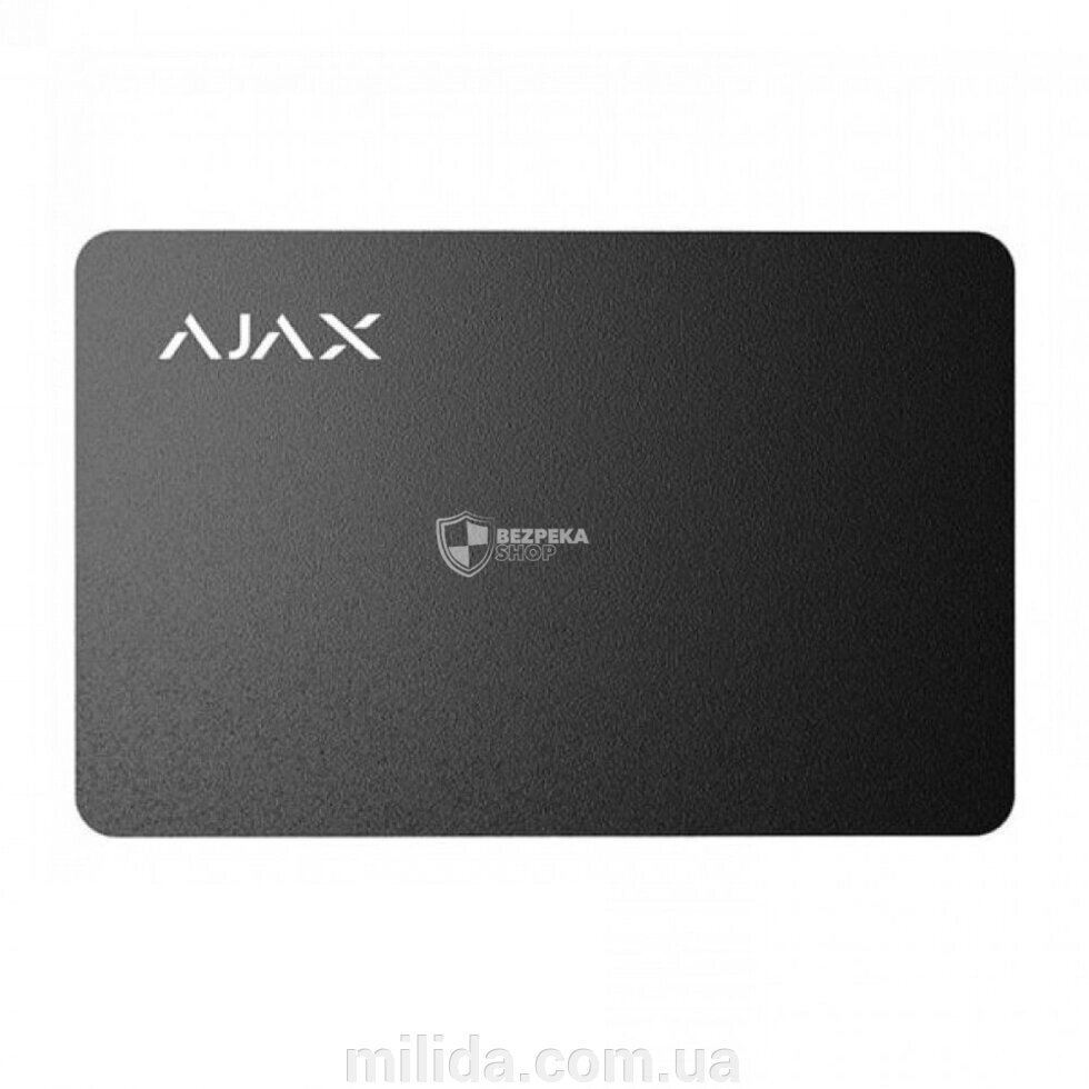 Безкоштовна захисна карта Ajax Pass black (комплект 100 шт.) для клавіатури KeyPad Plus від компанії інтернет-магазин "_Міліда_" - фото 1