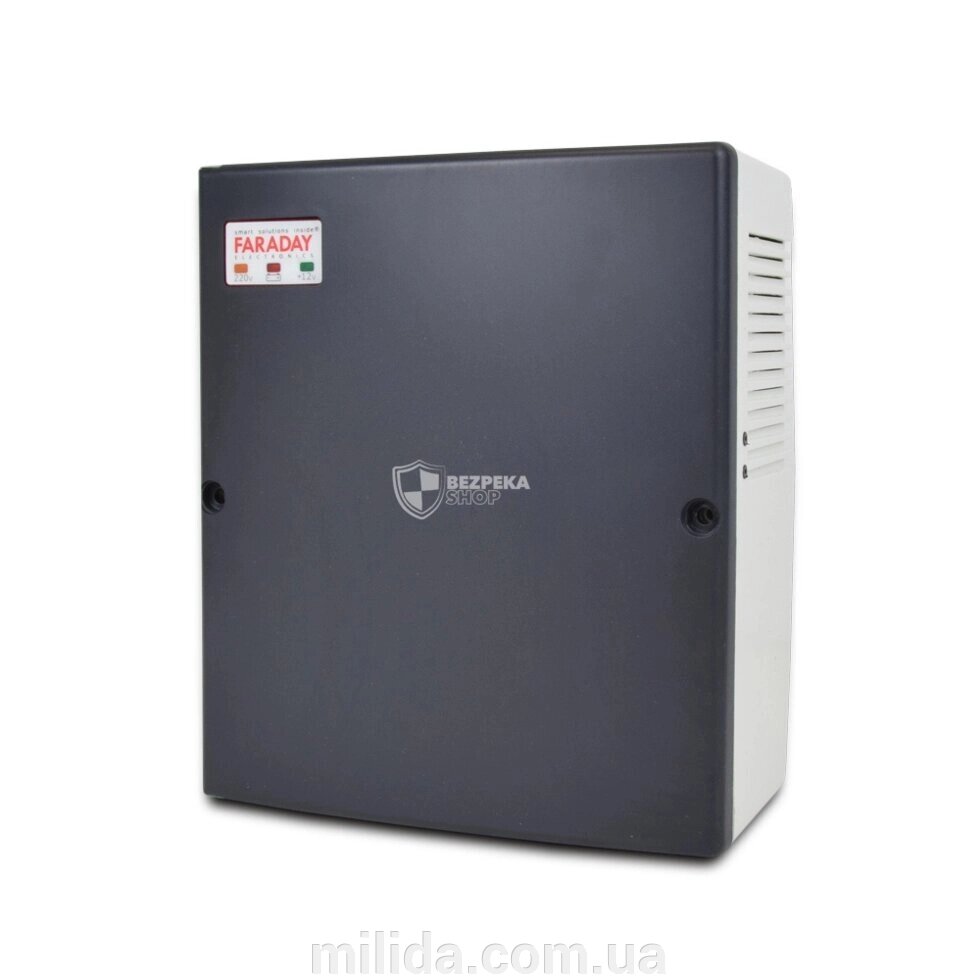 Безперебійний блок живлення Faraday Electronics 55W UPS Smart ASCH PLB під акумулятор 9А/год у пластиковому боксі від компанії інтернет-магазин "_Міліда_" - фото 1