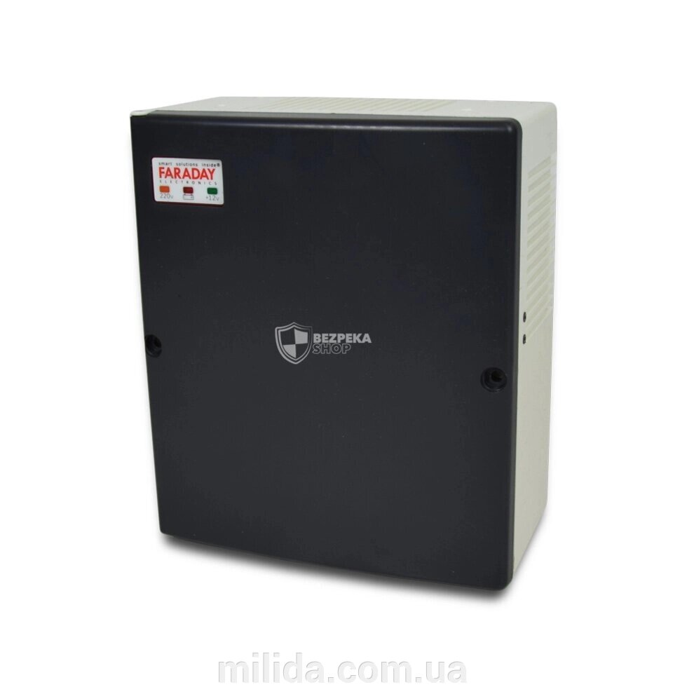 Безперебійний блок живлення Faraday Electronics UPS 35W ASCH PLB під акумулятор 7А/год у пластиковому боксі від компанії інтернет-магазин "_Міліда_" - фото 1