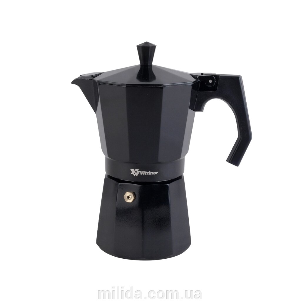 BLACK Гейзерна кавоварка VITRINOR 12 чашок від компанії інтернет-магазин "_Міліда_" - фото 1