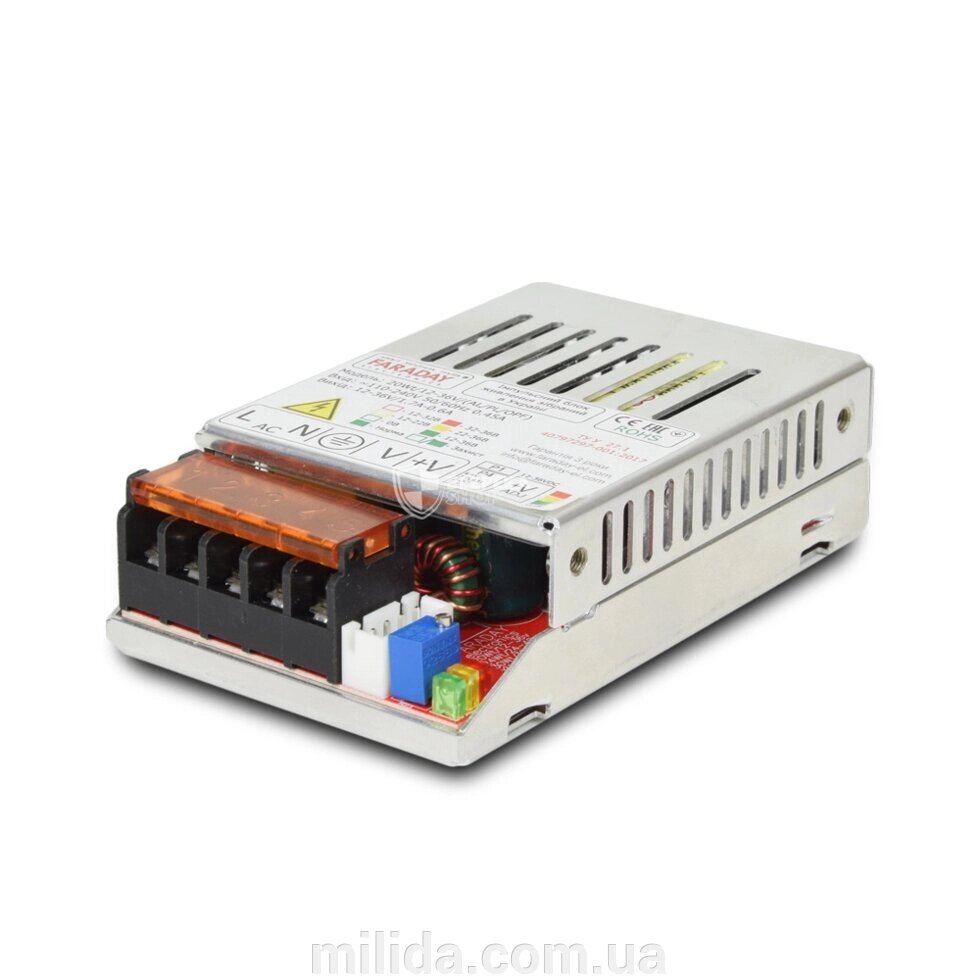 Блок живлення Faraday Electronics 20Wt/12-36V/ALU від компанії інтернет-магазин "_Міліда_" - фото 1