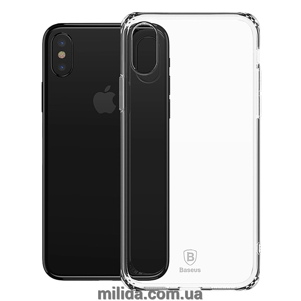 Чохол Baseus для iPhone X/Xs Anti-fall TPU Transparent (ARAPIPHX-C02) від компанії інтернет-магазин "_Міліда_" - фото 1