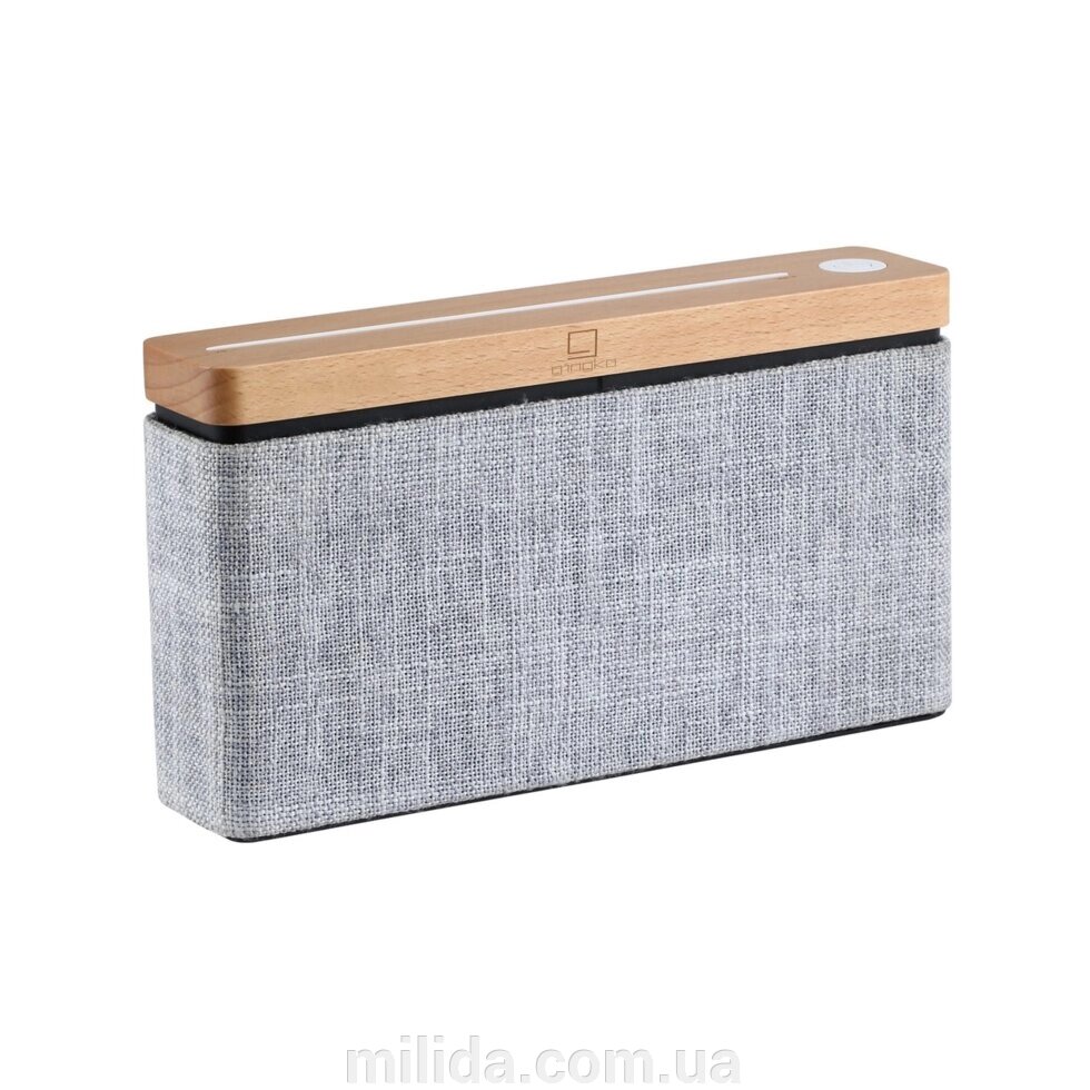 Динамік HiFi Squareо Gingko G009ME з дерева, обтягнутий сірою тканиною від компанії інтернет-магазин "_Міліда_" - фото 1