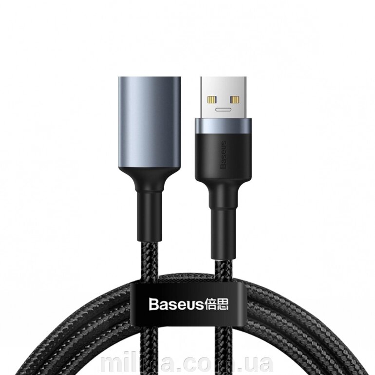 Кабель Baseus Cafule USB 3.0 Male to USB 3.0 Female 2A 1M Сірий (CADKLF-B0G) від компанії інтернет-магазин "_Міліда_" - фото 1