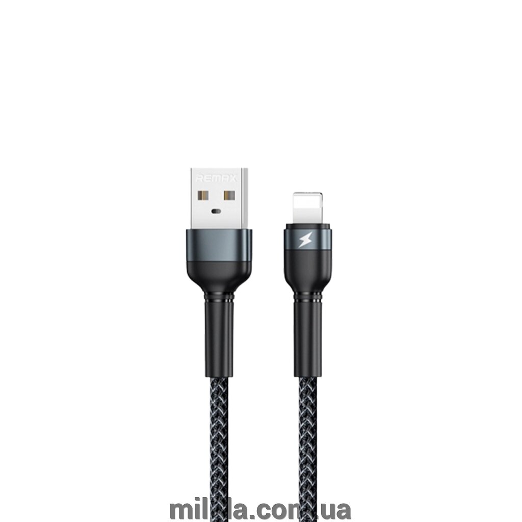 Кабель Remax Jany USB 2.0 to Lightning 2.4A 1M Чорний (RC-124i) від компанії інтернет-магазин "_Міліда_" - фото 1