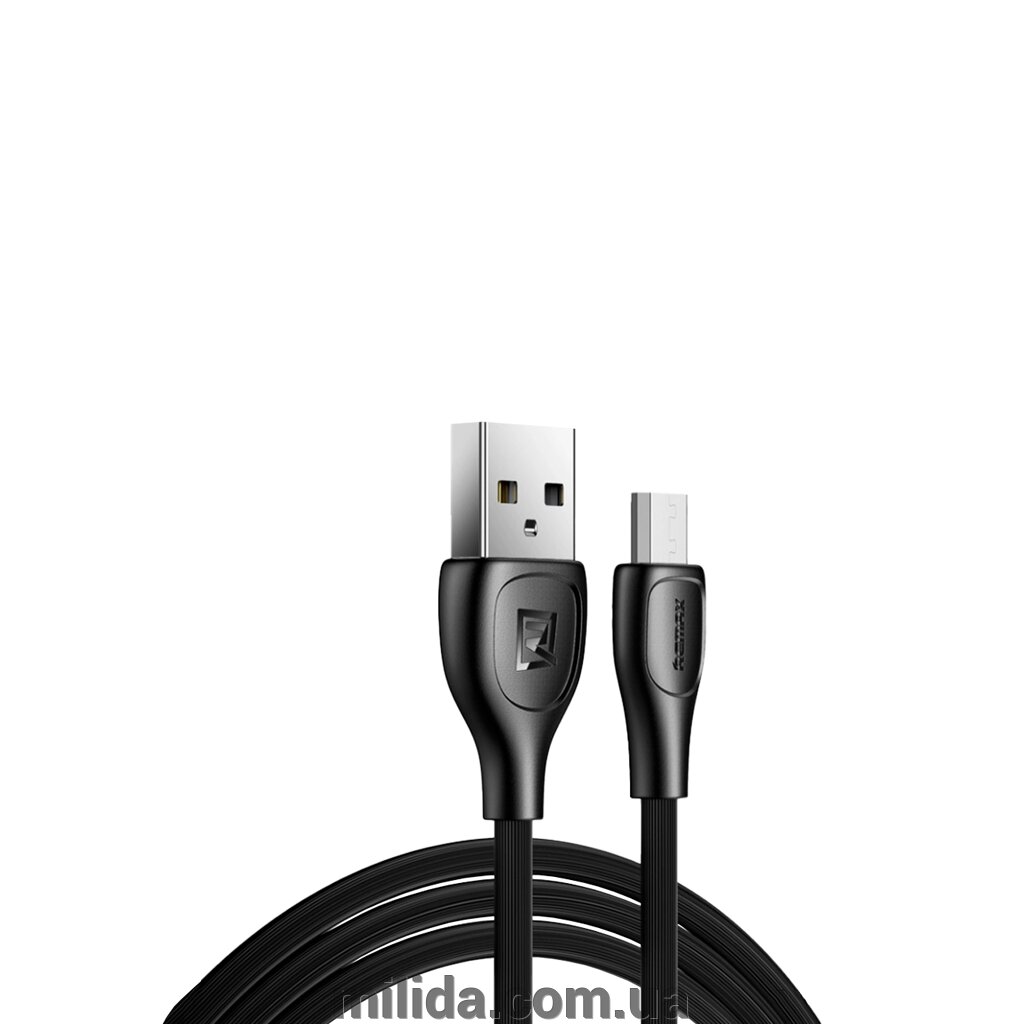 Кабель Remax Lesu Pro USB 2.0 to microUSB 2.1A 1M Чорний (RC-160m-b) від компанії інтернет-магазин "_Міліда_" - фото 1