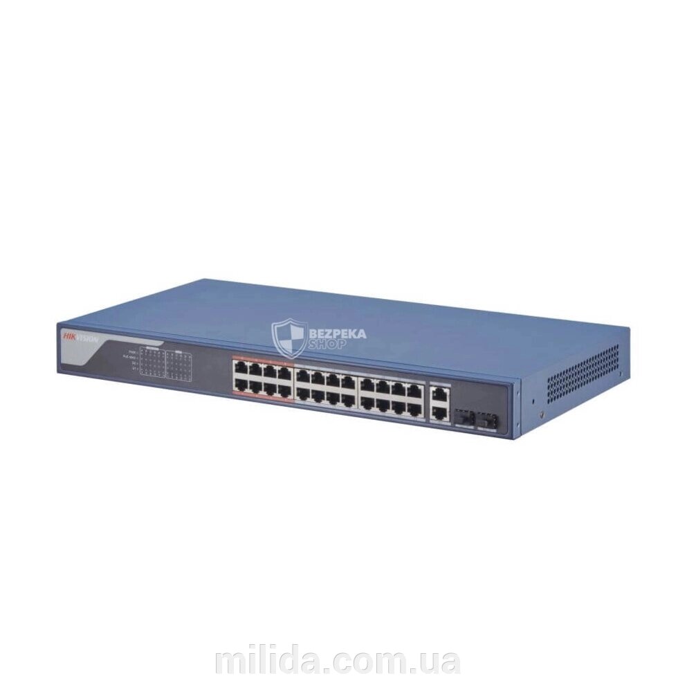 Керований 26-портовий PoE комутатор Hikvision DS-3E1326P-EI з 24 портами PoE від компанії інтернет-магазин "_Міліда_" - фото 1