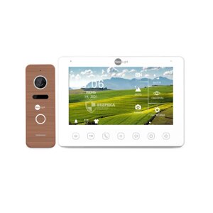 Комплект відеодомофона Neolight NeoKIT HD+ Bronze: відеодомофон 7" з детектором руху та 2 Мп відеопанель