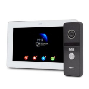Комплект Wi-Fi відеодомофона 7" ATIS AD-770FHD/T-White з підтримкою Tuya Smart + AT-400HD Black