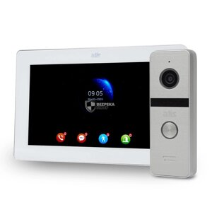 Комплект Wi-Fi відеодомофона 7" ATIS AD-770FHD/T-White з підтримкою Tuya Smart + AT-400HD Silver