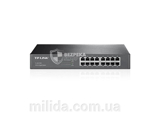 Комутатор TP-LINK TL-SG1016D 16xGE некерований 13" 1U від компанії інтернет-магазин "_Міліда_" - фото 1