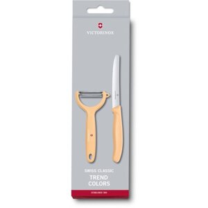 Кухонний набір Victorinox SwissClassic Paring Set 2шт з св. оранж. ручкою (ніж, овощечистка Tomato and Kiwi) (G