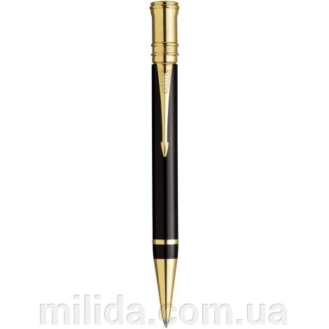 Кулькова ручка Parker Duofold Black New BP 91 032Ч з литого акрилу, з позолотою від компанії інтернет-магазин "_Міліда_" - фото 1