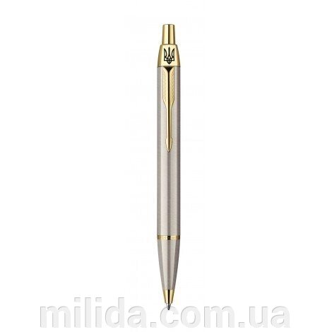 Кулькова ручка Parker IM Brushed Metal GT BP Тризуб 20 332T_TR від компанії інтернет-магазин "_Міліда_" - фото 1