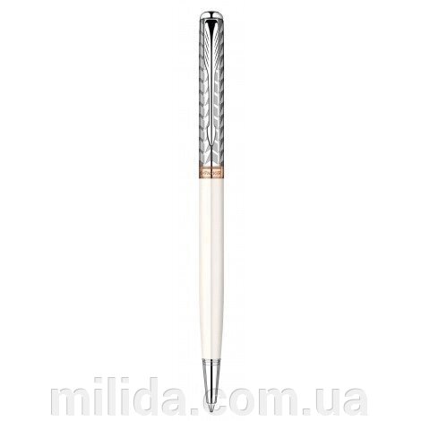 Кулькова ручка Parker Sonnet Slim Metal & Pearl CT BP 85 531M від компанії інтернет-магазин "_Міліда_" - фото 1