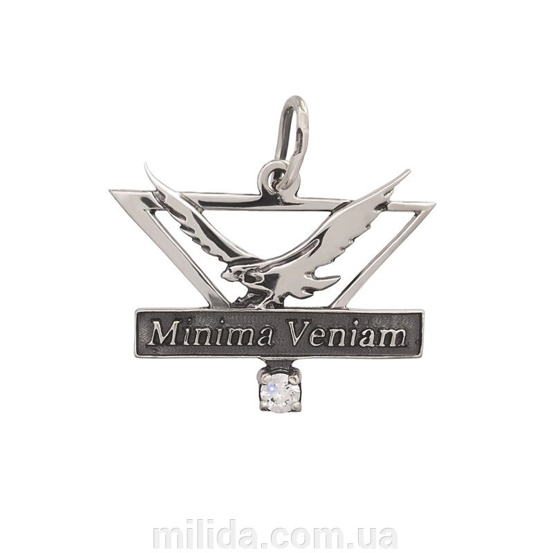 Кулон з срібла "Minima Veniam" (візитна картка) DARIY 6114кул від компанії інтернет-магазин "_Міліда_" - фото 1