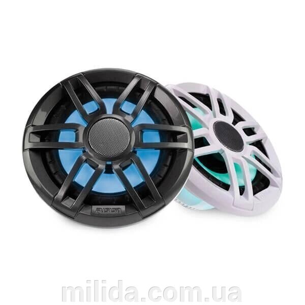 Морські колонки Fusion XS Series 6.5" 200 Wt спортивний білий + сірий RGB від компанії інтернет-магазин "_Міліда_" - фото 1