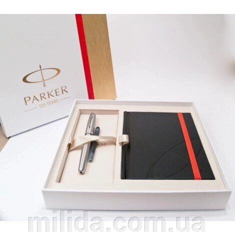 Набір Parker SONNET 08 S/S CT FP в подар. упаковці (пір'яна ручка і блокнот) 84 612b від компанії інтернет-магазин "_Міліда_" - фото 1