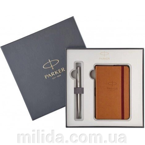 Набір ручок Parker SONNET 17 Stainless Steel CT BP + записна книжка в подар. уп. PXMAS18 84 232b18 від компанії інтернет-магазин "_Міліда_" - фото 1