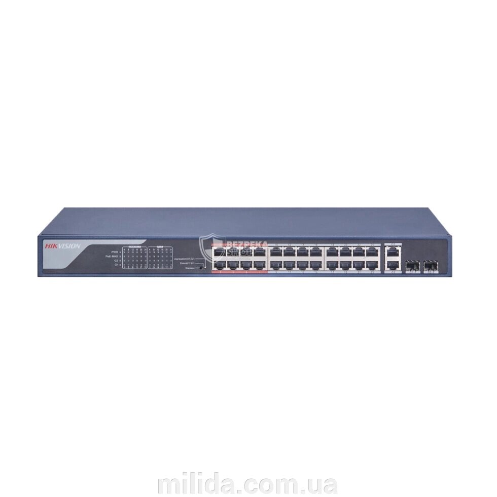 Некерований PoE комутатор Hikvision DS-3E0326P-E (B) з 24 портами PoE від компанії інтернет-магазин "_Міліда_" - фото 1