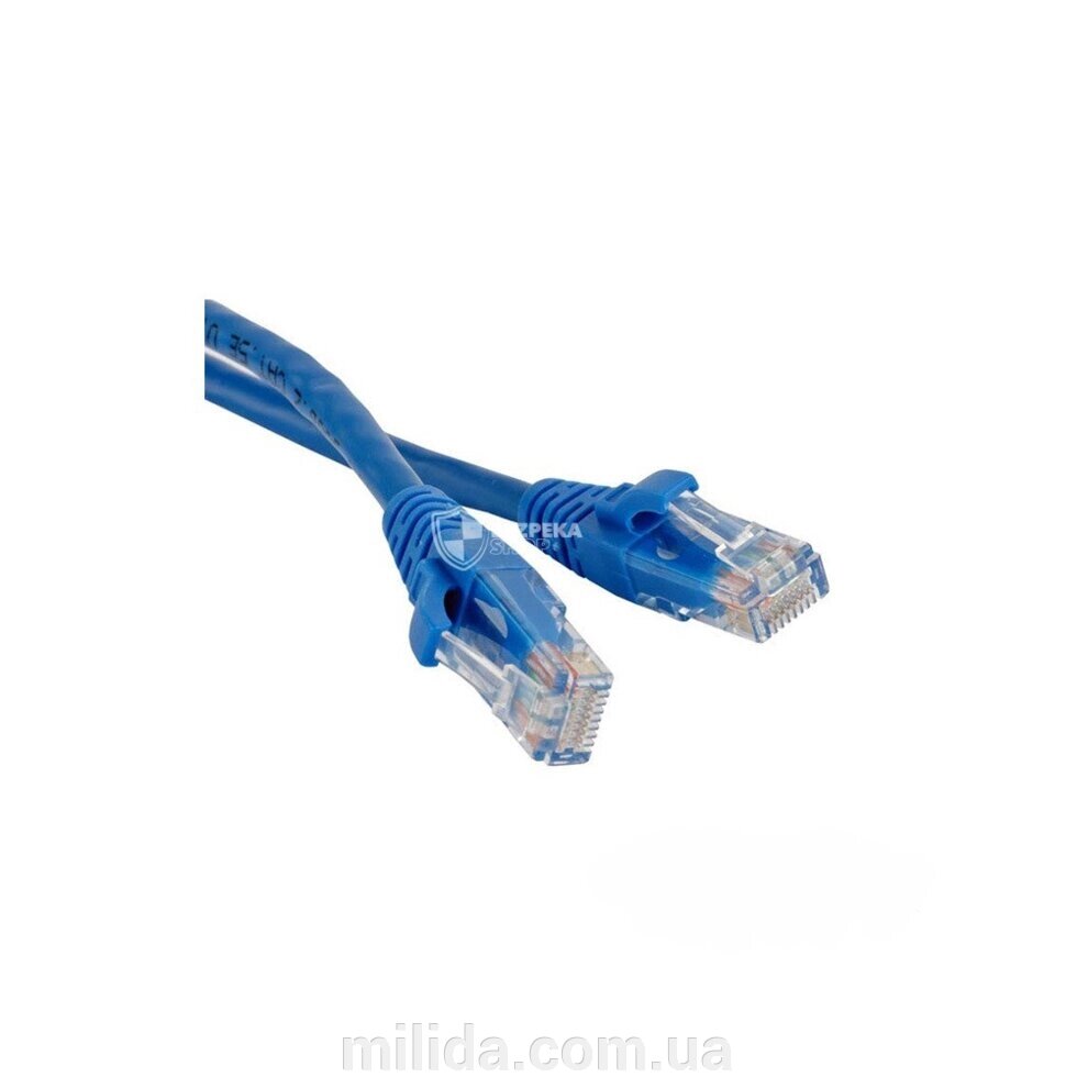 Патч-корд GoldMine GM patch cord UTP Cat5e - 0.5 м синій від компанії інтернет-магазин "_Міліда_" - фото 1