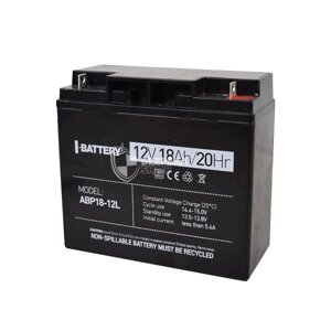 Акумулятор 12В 18 Ач для ДБЖ I-Battery ABP18-12L