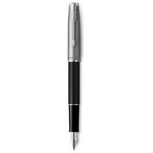 Ручка перова Parker SONNET 17 Essentials Metal & Black Lacquer CT FP F 83 511