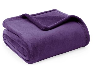 Плед флісовий однотонний фіолетовий HomeBrand 200 x 230 см
