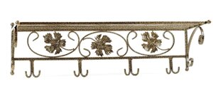 Вешалка настенная металлическая "Венеция", цвет Антик-золото.