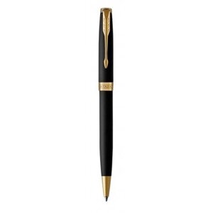 Ручка кулькова Parker SONNET 17 Matte Black Lacquer GT BP 84 832 з позолотою